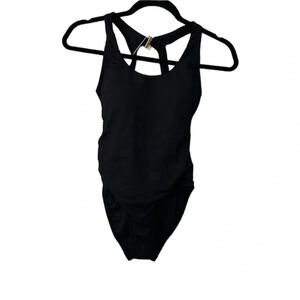 Andie Swim The Catalina One-Piece Women's Black Buckled Racerback Size XS NWT